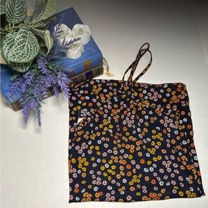 THE LOFT WOMENS FLORAL TANK TOP BLOUSE